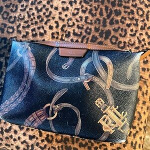 Ralph Lauren Equestrian Print Makeup Bag